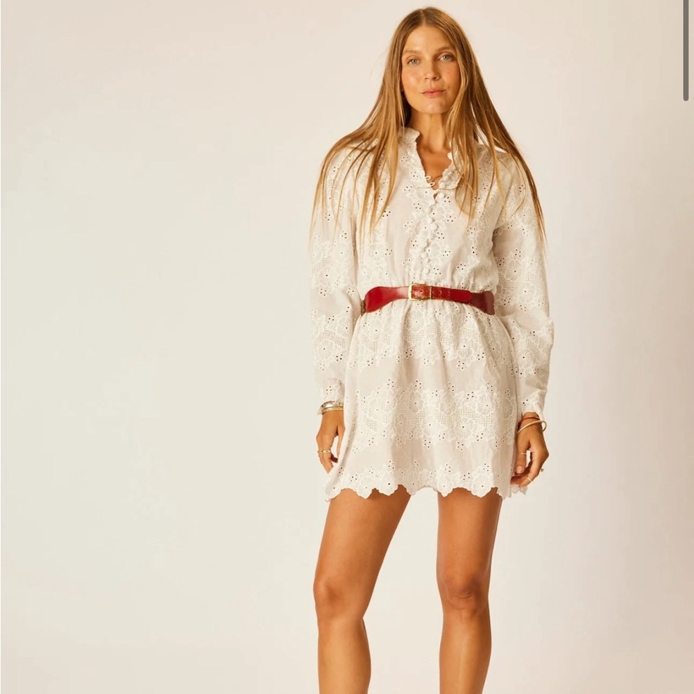 Natalie Martin White Eyelet Dress